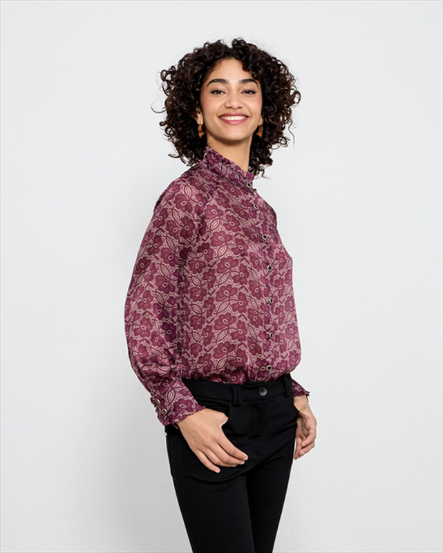 Chiffon shirt printed image number null
