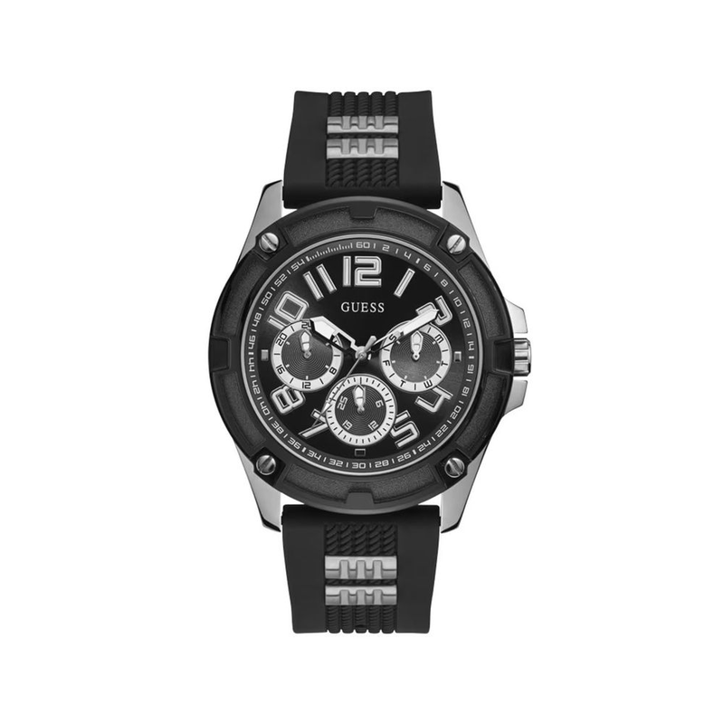 Black synthetic sport watch-null