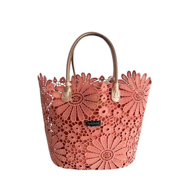 Pink pu women handbag-null