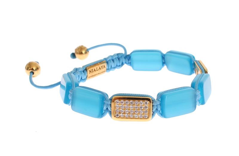 Cz opal 18k gold 925 bracelet-null