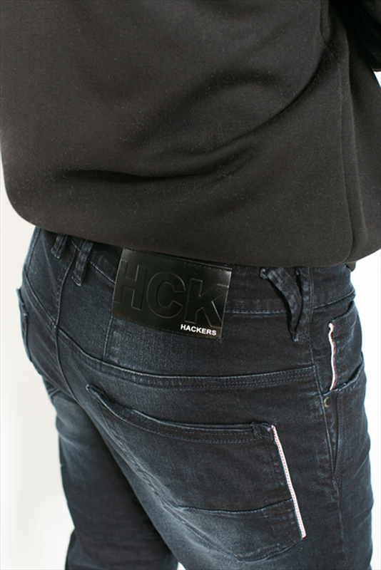 Ripped slim fit faded jeans-null