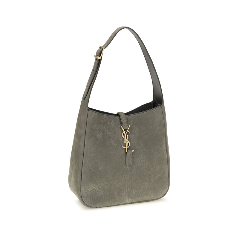 Gray calf leather bos taurus shoulder bag-null