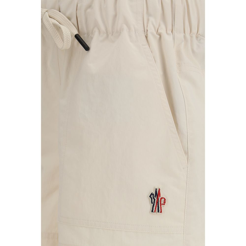 Beige polyester bermuda shorts-null