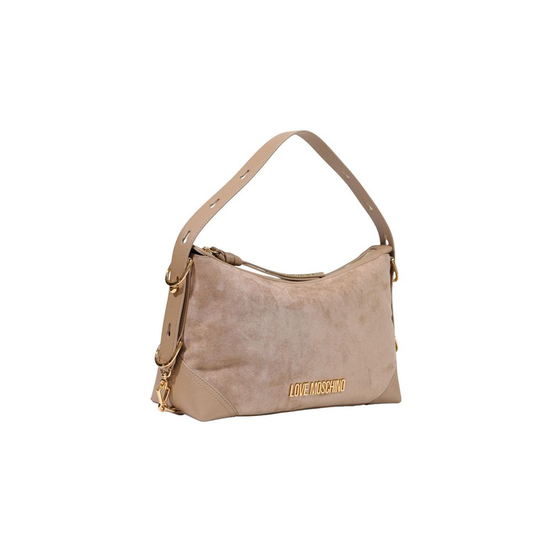 Beige polyester handbag-null