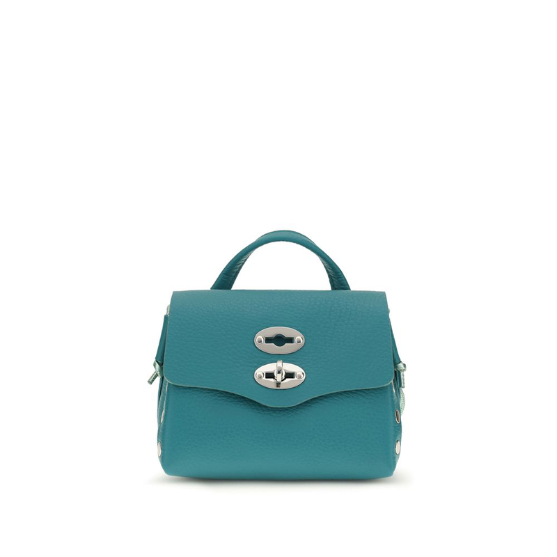 Bicolor calf leather bos taurus shoulder bag-null