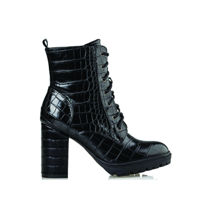 Miss nv croc booties - black, Black, medium