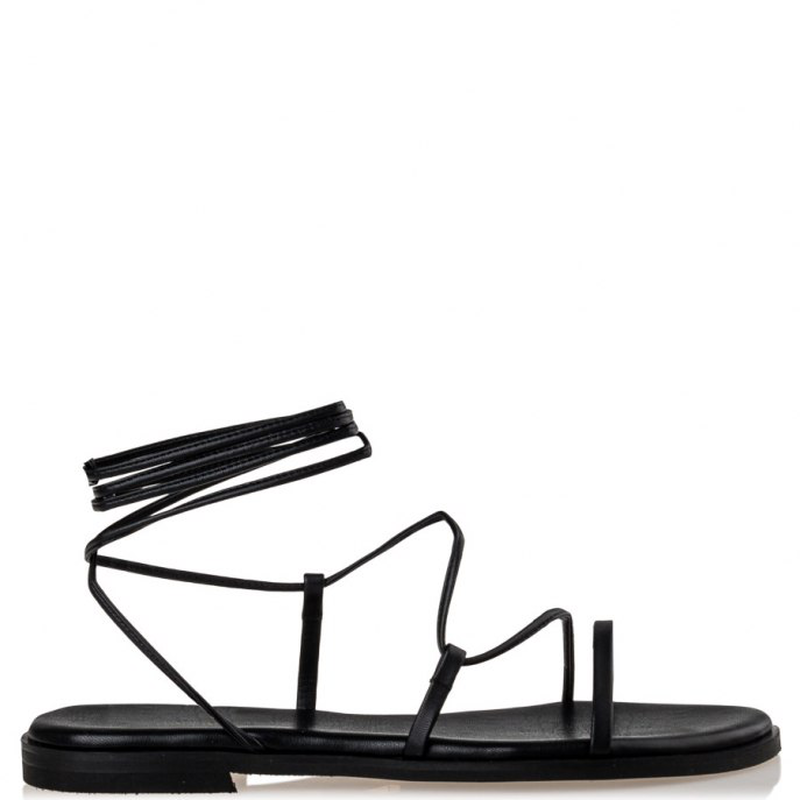 Flat wired sandals designed by mairiboo - black-null