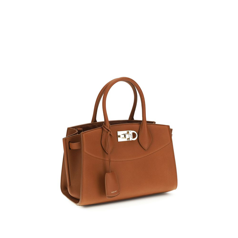 Brown calf leather bos taurus handbag-null
