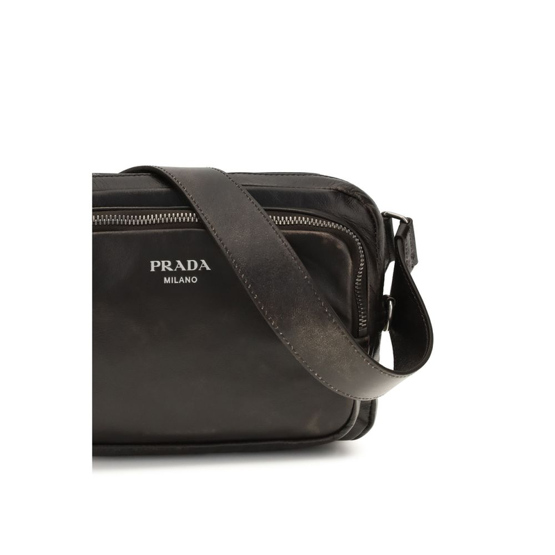Brown calf leather bos taurus shoulder bag-null