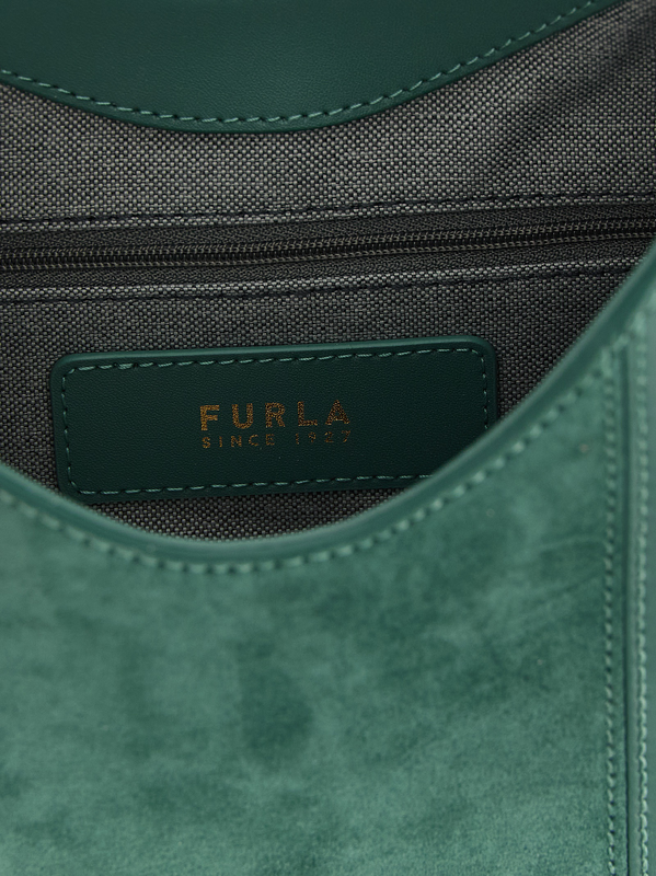 Bicolor calfskin shoulder bag-null