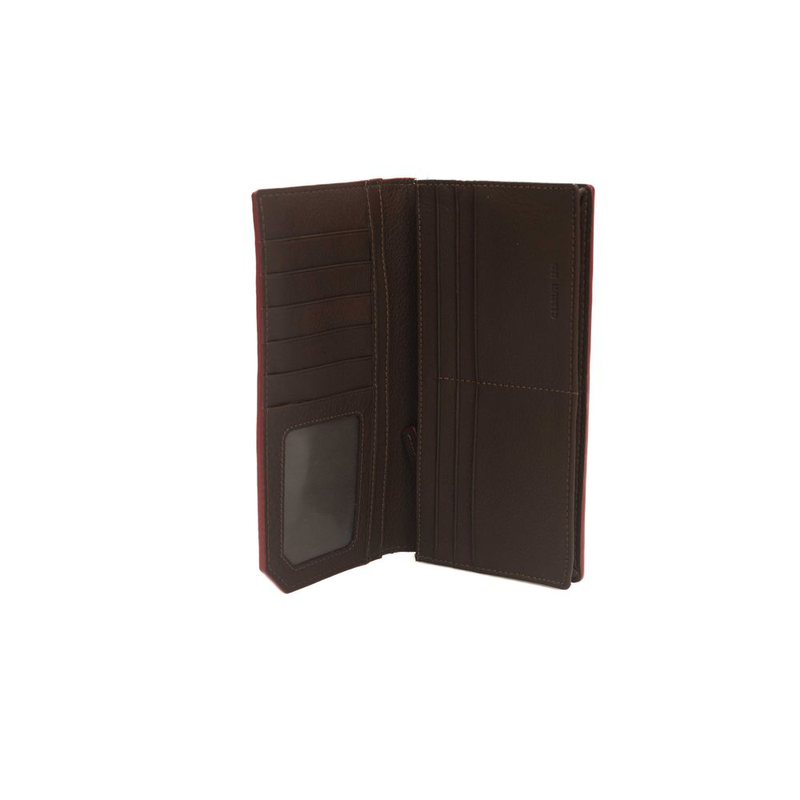 Brown calfskin men wallet-null