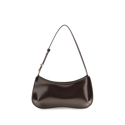 Brown calf leather bos taurus shoulder bag, Brown, medium