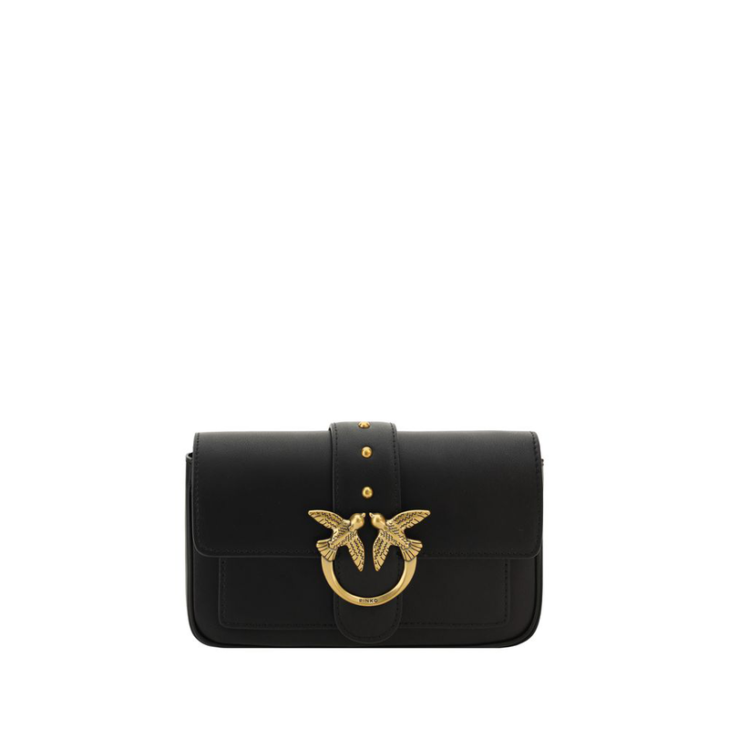 Black calf leather bos taurus shoulder bag-null