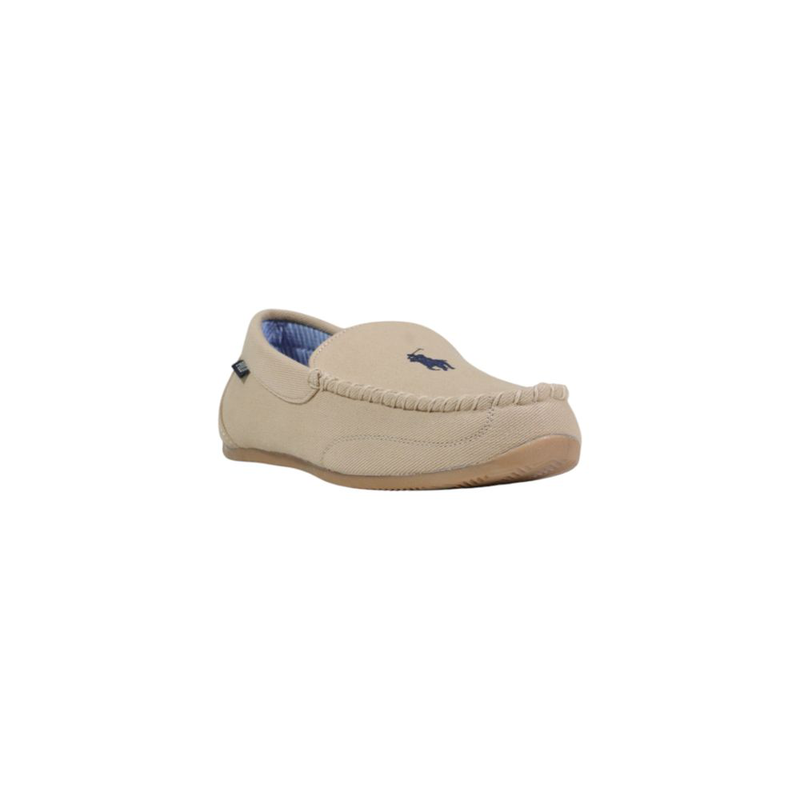 Beige textile slippers-null