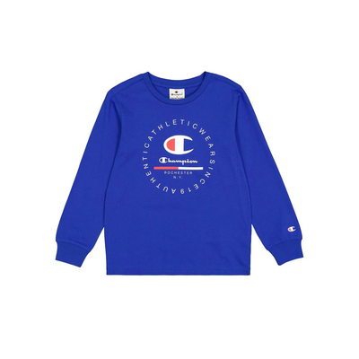 Champion boys lonsleeve crewneck t-shirt blue 306843-bs008