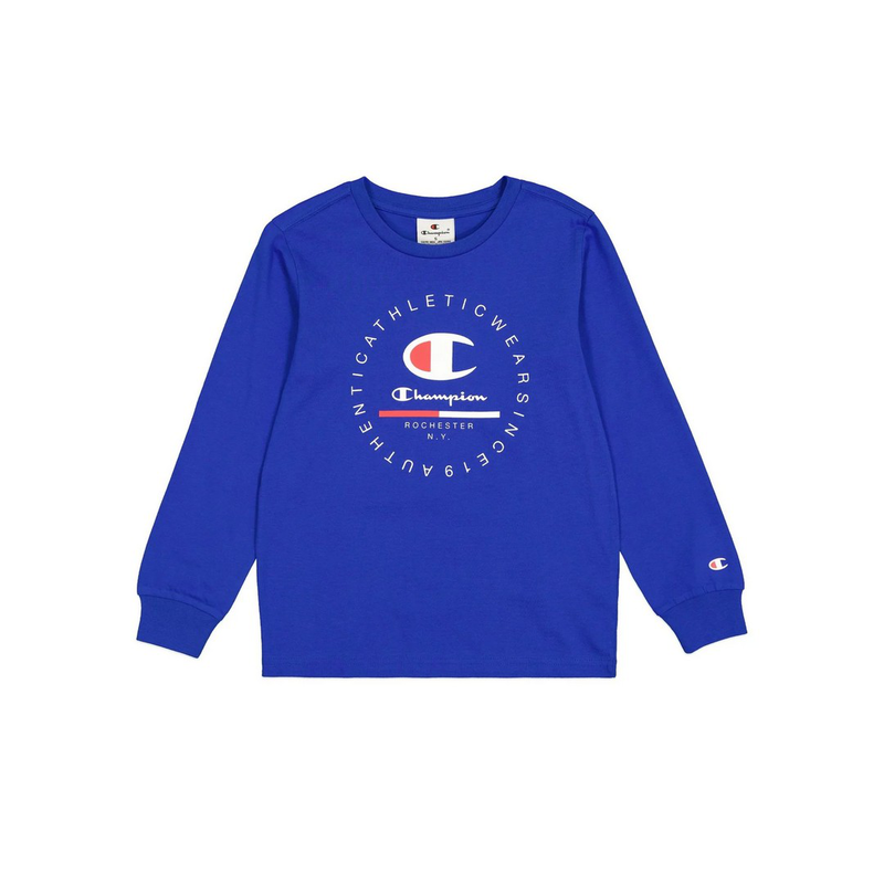 Champion boys lonsleeve crewneck t-shirt blue 306843-bs008 image number null