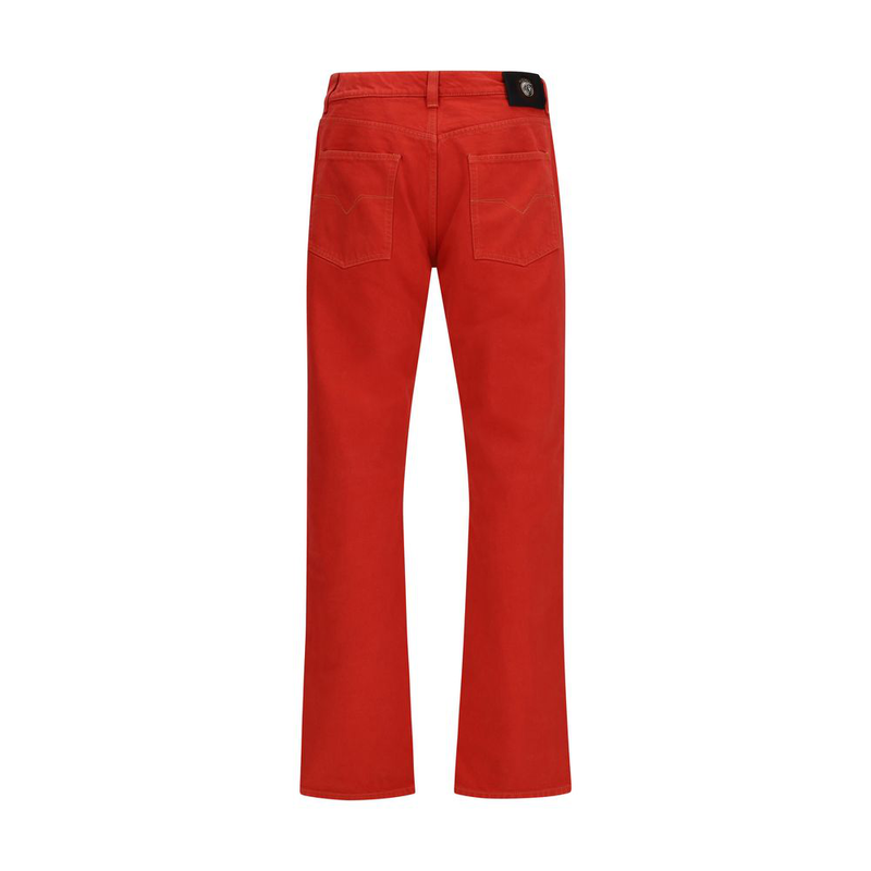 Multicolor cotton straight-leg jeans-null