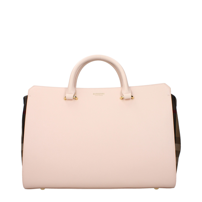 Pink leather handbag-null