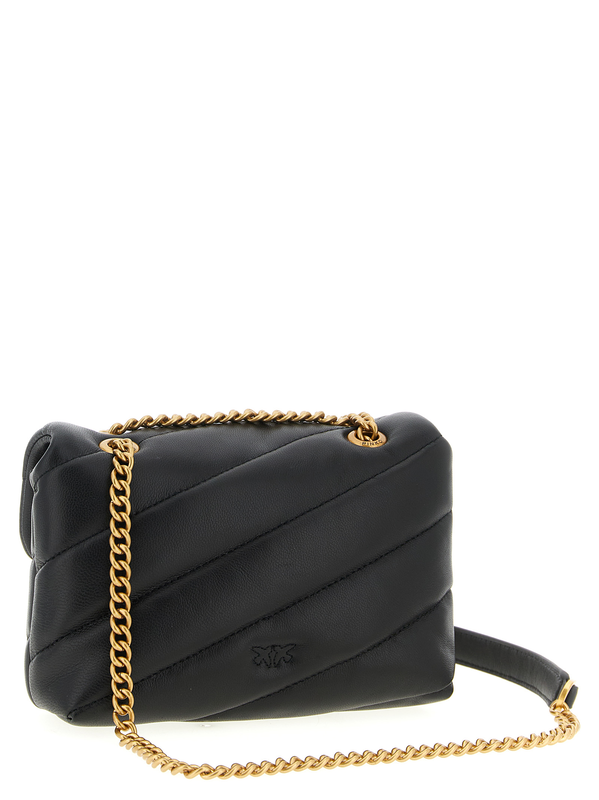 Black lamb leather crossbody bag-null