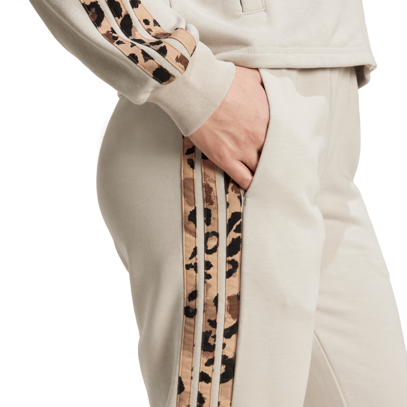 Adidas womens essentials joggers with animal print 3-stripes-null