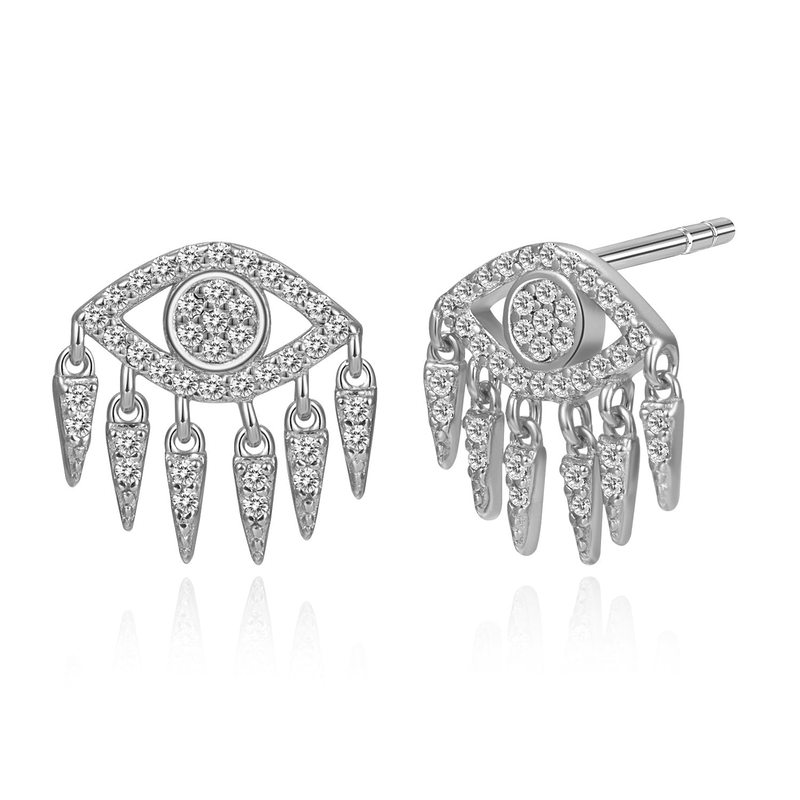 Eye teardrop earrings-null