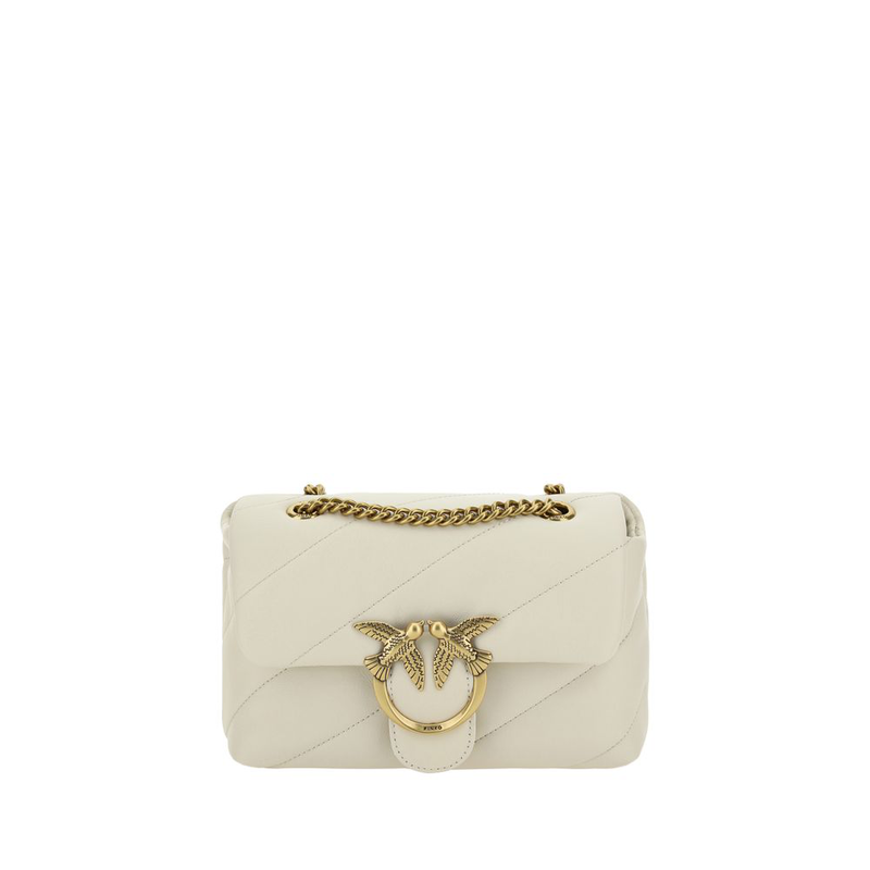 White calf leather bos taurus shoulder bag-null