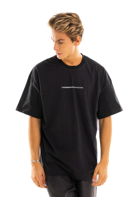 Oversized t-shirt, Black, medium