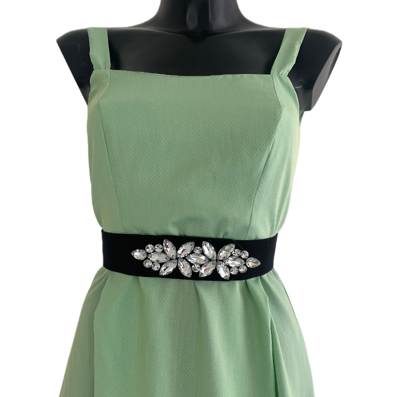 Crystal accent elastic belt image number null