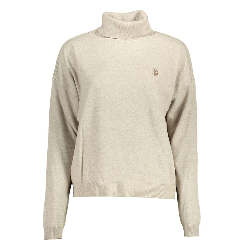 Beige fabric women's sweater-null