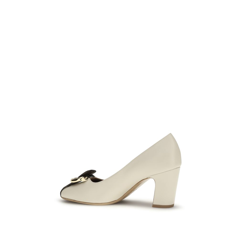 Beige calf leather bos taurus high heel pumps-null