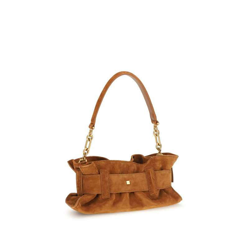 Beige calf leather bos taurus shoulder bag-null