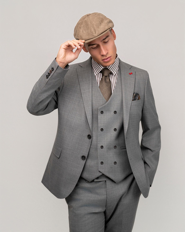 Dezign 3piece slim fit suit in patterned-null