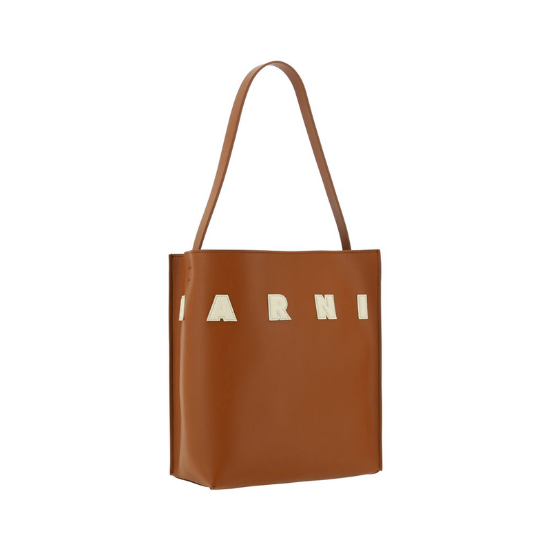 Brown calf leather bos taurus shoulder bag-null