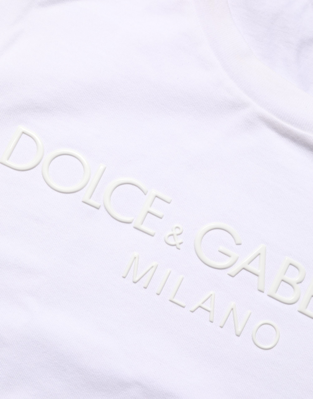 White cotton crew neck short sleeves t-shirt-null