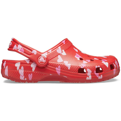 Crocs toddler classic vday clog, Cherry Red, medium