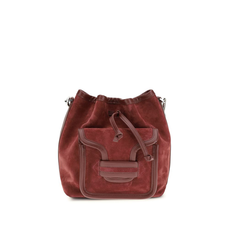 Bordeaux calf leather bos taurus backet bag-null