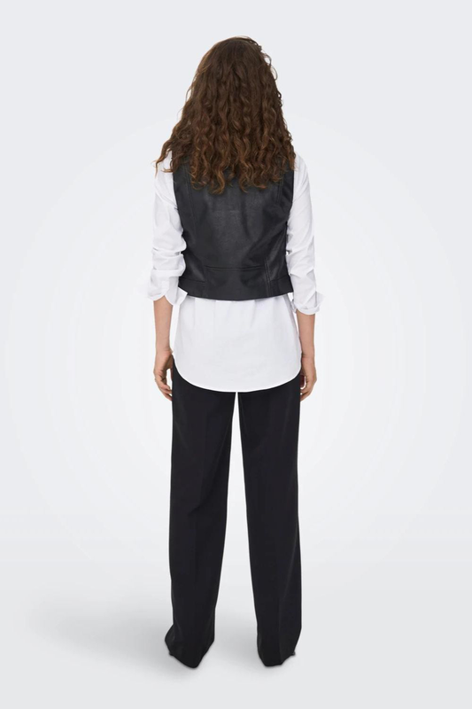 Only vera faux leather waistcoat-null