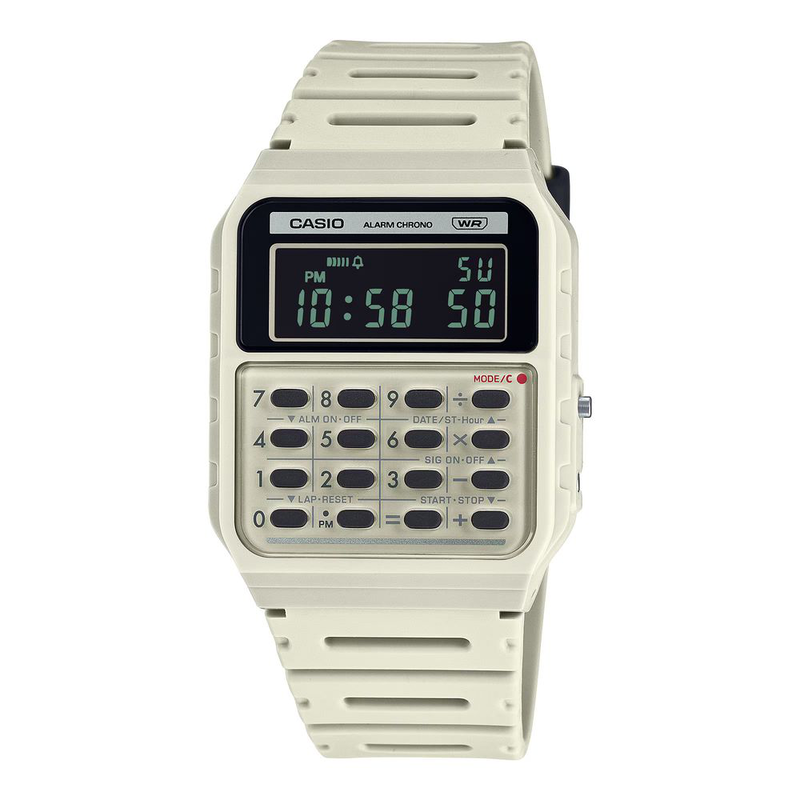 Beige resin digital watch-null