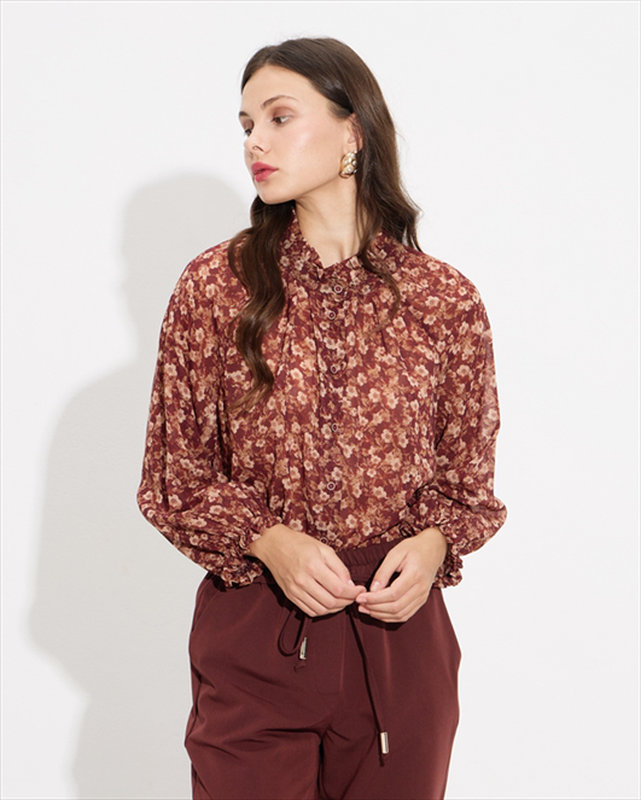 Shirt chiffon printed-null