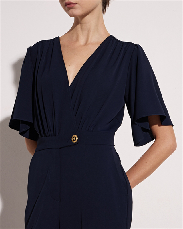 Jumpsuit crepe cross front-null