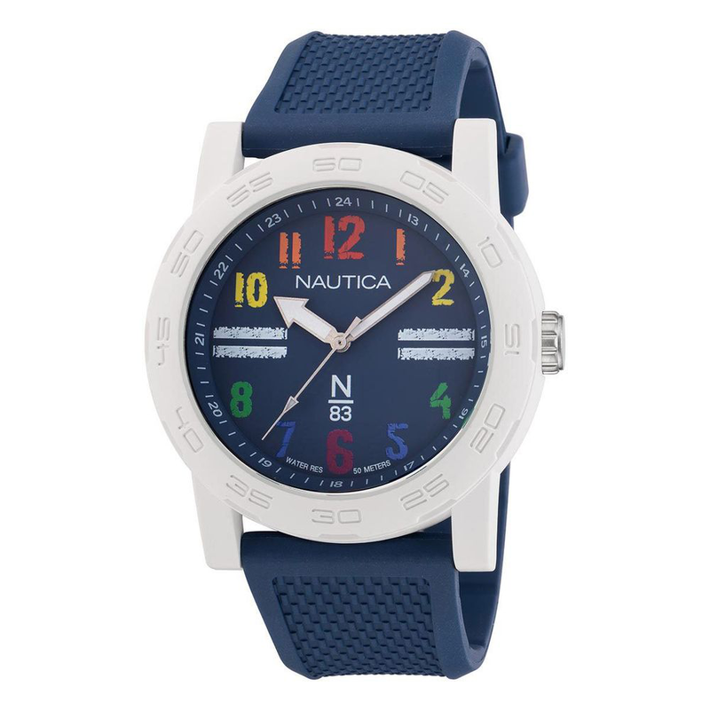 Blue synthetic sport watch-null