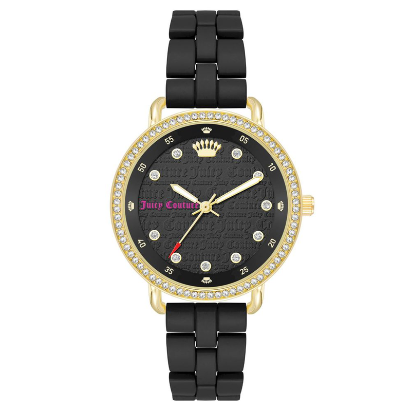 Black metal dress watch-null