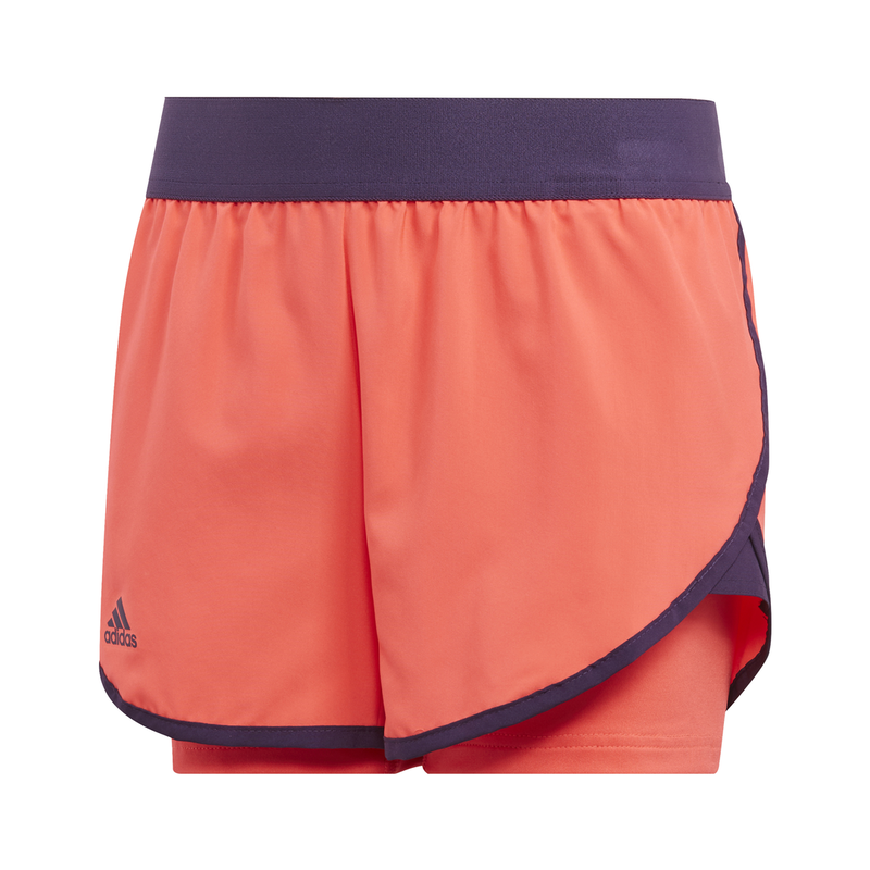 Adidas kids girls clothing tennis spring club short red du2477-null