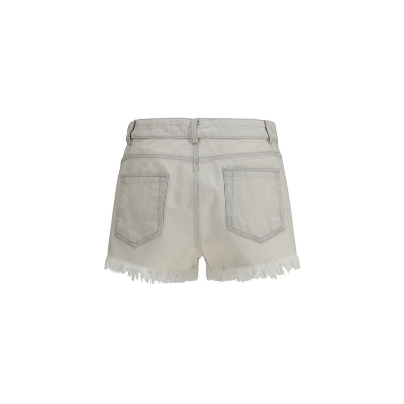 Beige cotton bermuda shorts-null