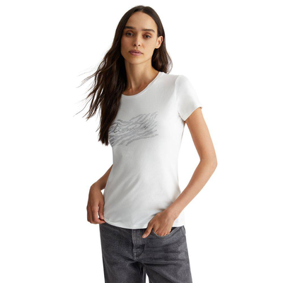 Cotton mix basic t-shirt, White, medium
