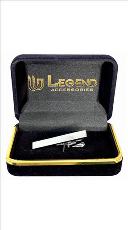 Polished-metal tie clip-null