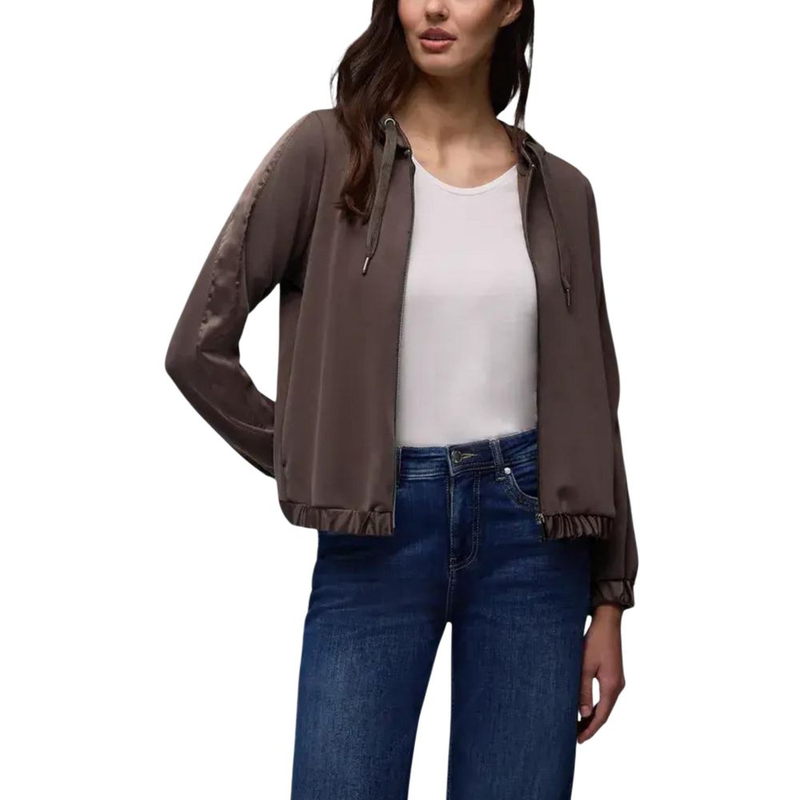 Brown modal hoodie-null