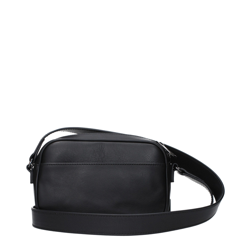 Black leather crossbody bag-null