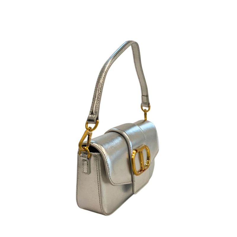 Silver pu women shoulder bag-null