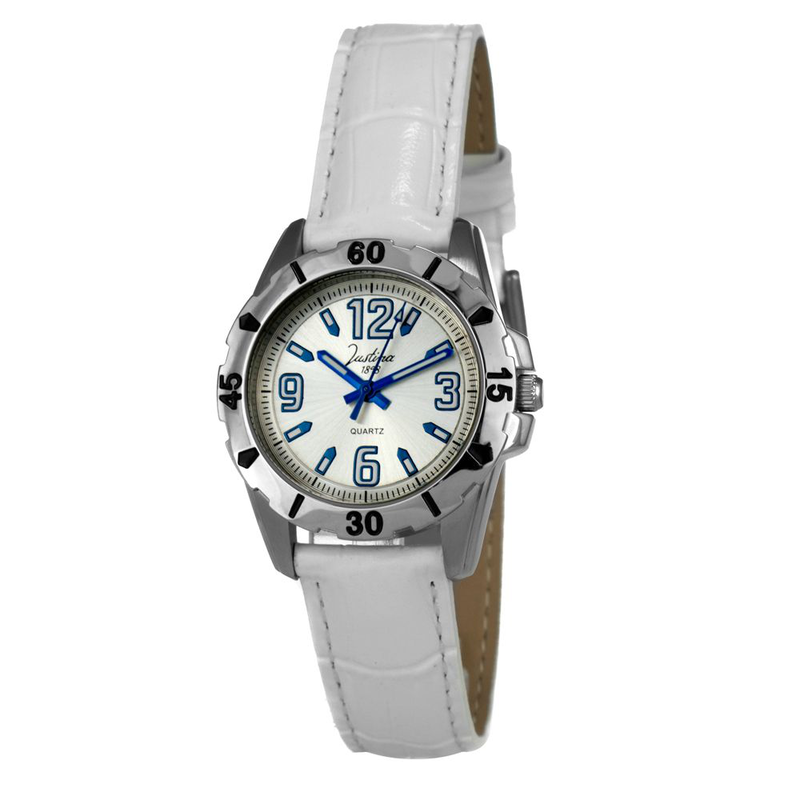 Black leather dress watch-null
